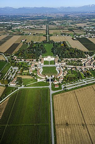 Aereal view of Villa Manin